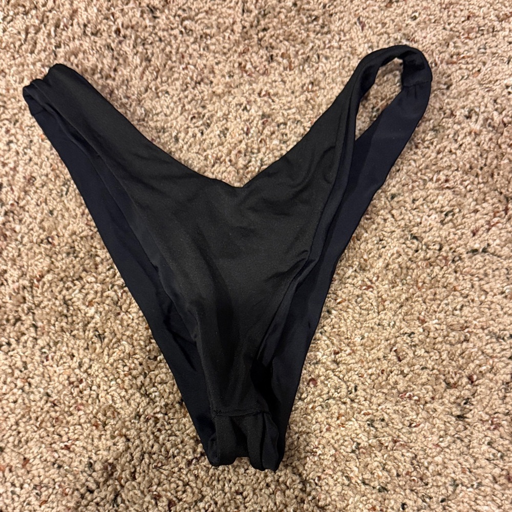 Black High-Cut Bikini Bottom - Women's Swim